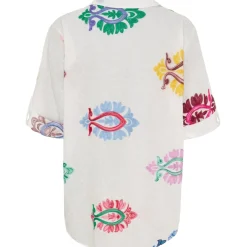 Marta du Chateau dame skjorte MdcEster 5155 - White Multi Fiorentina