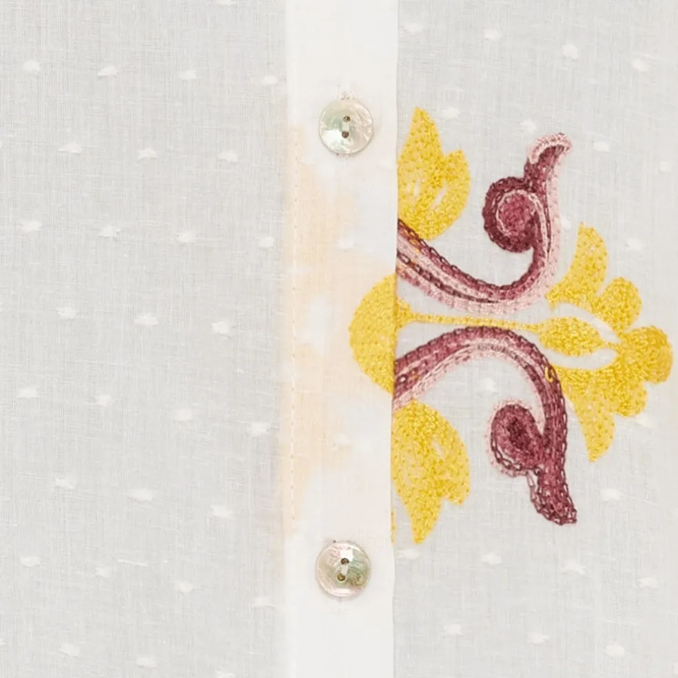 Marta du Chateau dame skjorte MdcEster 5155 - White Multi Fiorentina