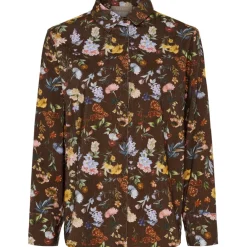 Marta du Chateau dame skjorte MdcMagnolia 258042V - Brown Print