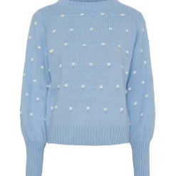 Marta du Chateau dame strik MdcAlisee 5246 - Celeste/Bianco