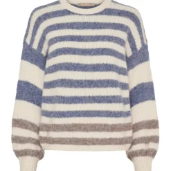 Marta du Chateau dame strik MdcCassie 8130 - Beige/Jeans8819/Fango8804