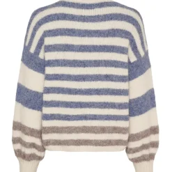 Marta du Chateau dame strik MdcCassie 8130 - Beige/Jeans8819/Fango8804