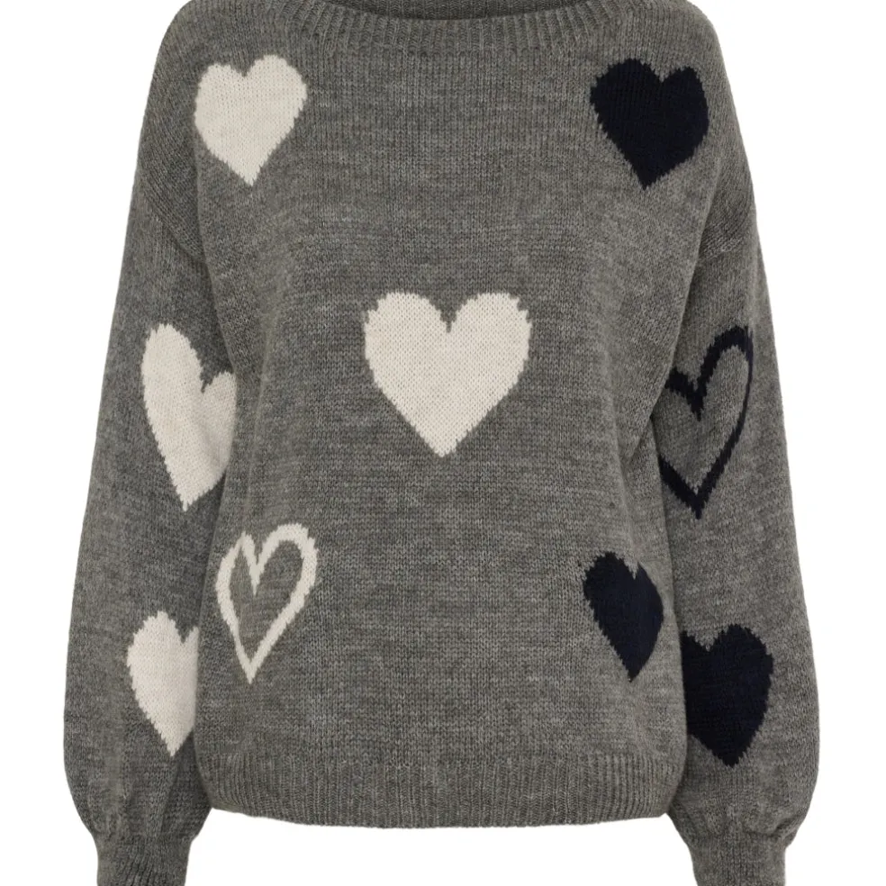 Marta du Chateau dame strik MdcAmarante 64023 - Dark Grey