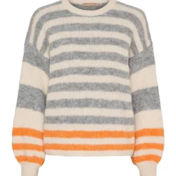 Marta du Chateau dame strik MdcCassie 8130 - Beige/Grigio8808/Orange8823