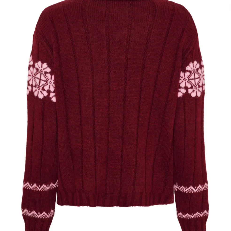 Marta du Chateau dame strik MdcBruna 8154 - Bordeaux/Pink