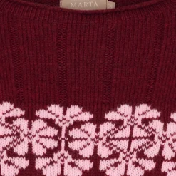 Marta du Chateau dame strik MdcBruna 8154 - Bordeaux/Pink