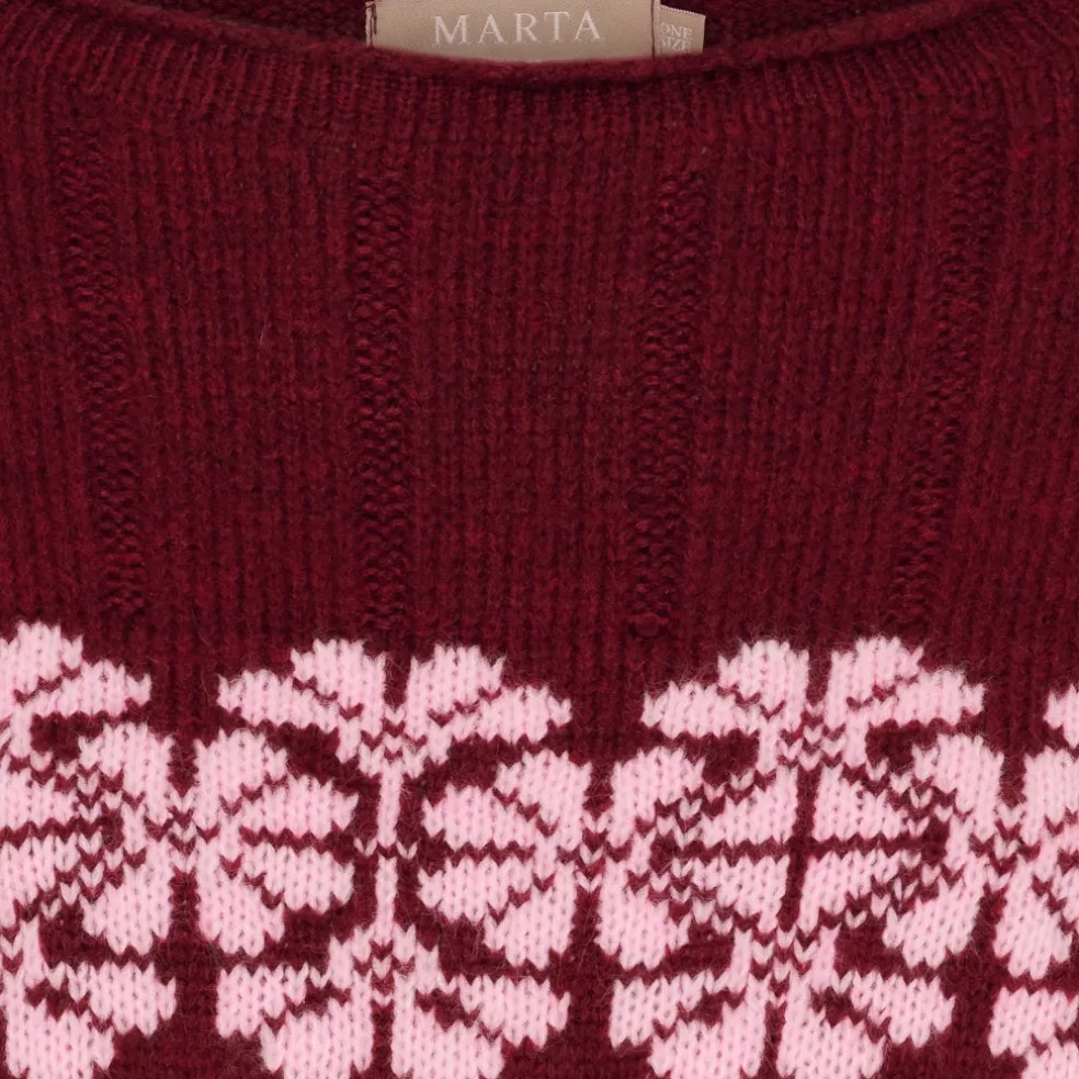 Marta du Chateau dame strik MdcBruna 8154 - Bordeaux/Pink