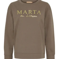 Marta du Chateau dame sweatshirt MdcAnnemette J-639 - Fango