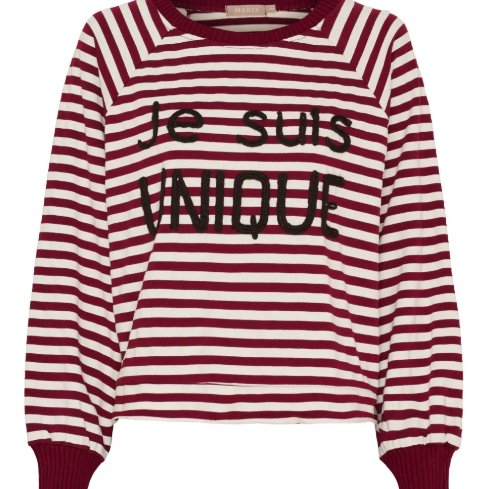 Marta du Chateau dame sweatshirt MdcFenja 38817 - Bordeaux/Moro