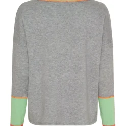 Marta du Chateau dame sweatshirt MdcRachelle 6575/B - Grigio/Verde