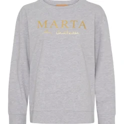 Marta du Chateau dame sweatshirt MdcAnnemette J-639 - Grey Melange