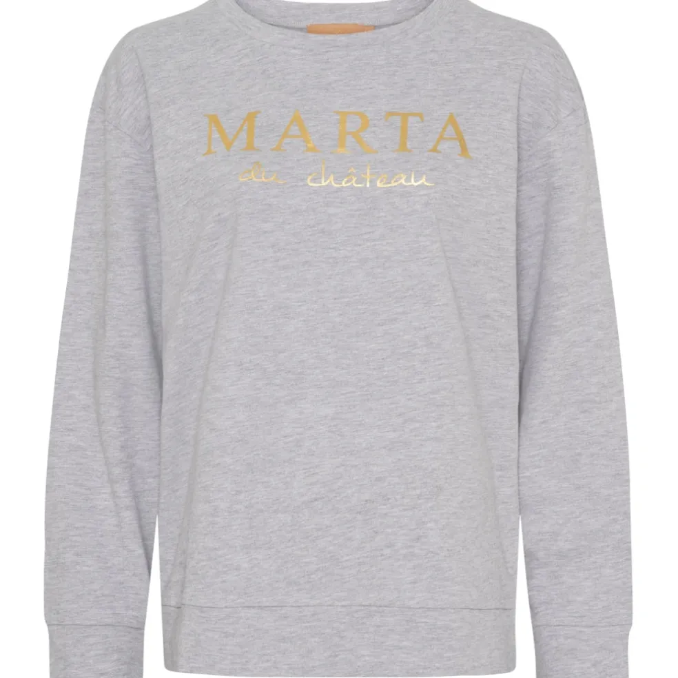 Marta du Chateau dame sweatshirt MdcAnnemette J-639 - Grey Melange