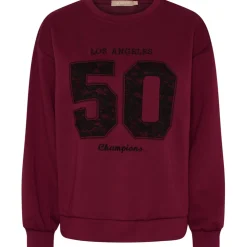 Marta du Chateau dame sweatshirt MdcLiora 58512M - Bordeaux161/Black