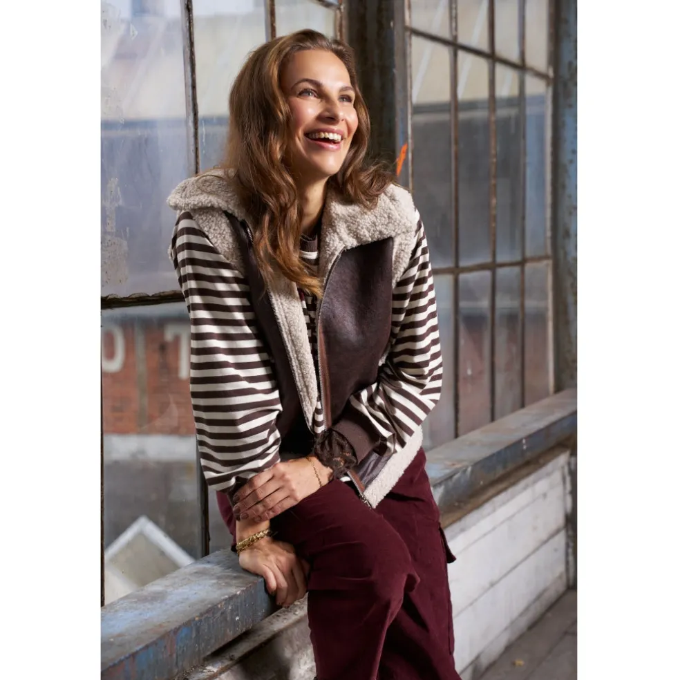 Marta du Chateau dame sweatshirt MdcFenja 38817 - Moro/Bordeaux