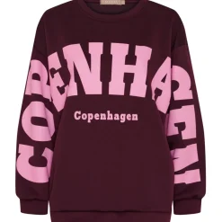 Marta du Chateau dame sweatshirt MdcHibiscus 22659 - Bordeaux