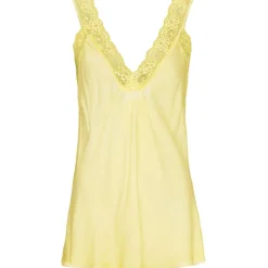 Marta du chateau dame top med blondekant 21336 - Giallo Yellow