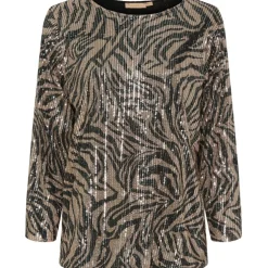 Marta Du Chateau dame top MdcJinny - Beige/Black