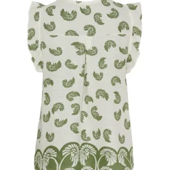 Marta Du Chateau dame top MdcElke - White/Military