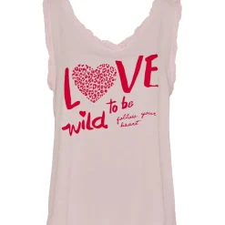 Marta Du Chateau dame top MdcMartina - Rosa 206/Red print