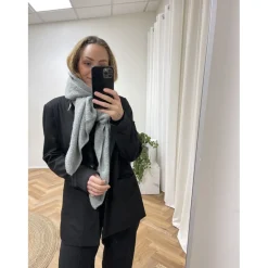 Marta Du Chateau dame tørklæde 194007 - Light Grey Melange