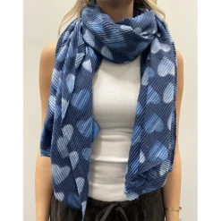 Marta du Chateau dame tørklæde MdcSaphira BA-1531 - Blue