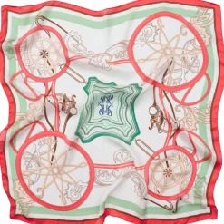 Marta du Chateau dame tørklæde MdcEliane FA-Scarf - Orange/Green35157