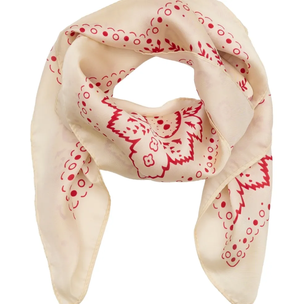 Marta du Chateau dame tørklæde MdcJuline FA1-Scarf - White/Red1511