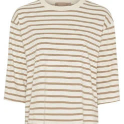 Marta du Chateau dame T-Shirt MdcBrooklyn 58351 - Beige/Fango