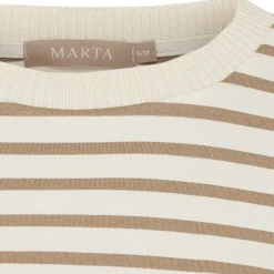 Marta du Chateau dame T-Shirt MdcBrooklyn 58351 - Beige/Fango