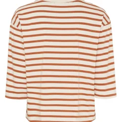 Marta du Chateau dame T-Shirt MdcBrooklyn 58351 - Beige/Rust