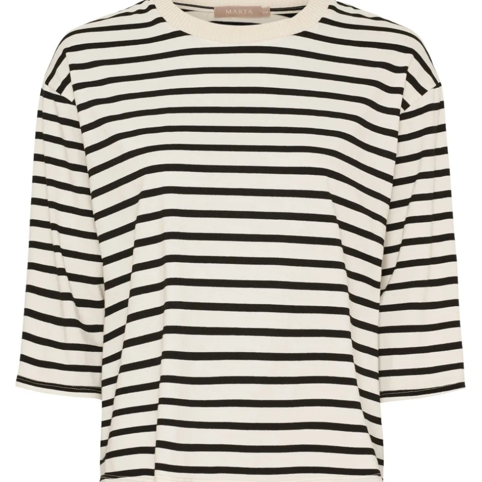 Marta du Chateau dame T-Shirt MdcBrooklyn 58351 - Beige/Black