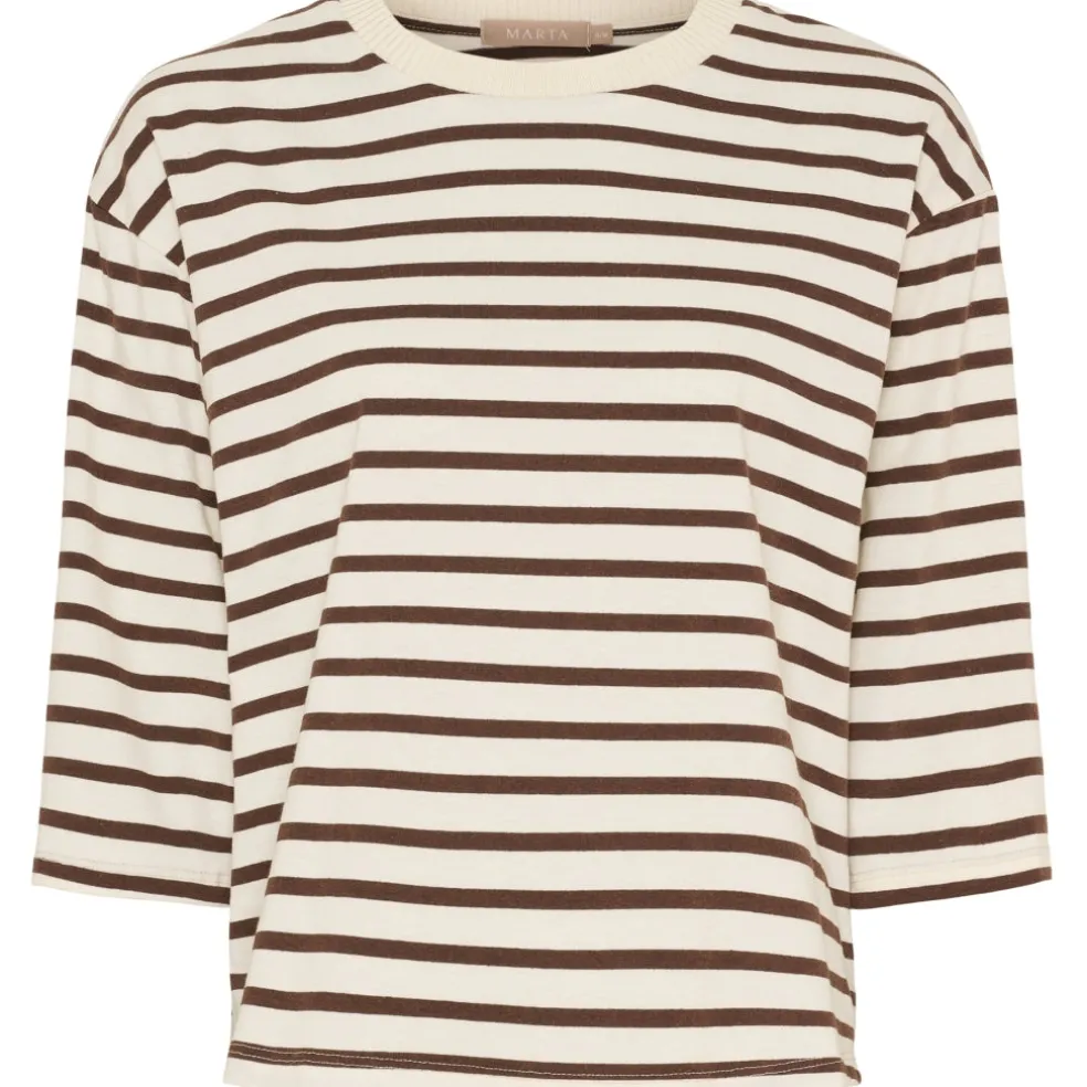 Marta du Chateau dame T-Shirt MdcBrooklyn 58351 - Beige/Moro