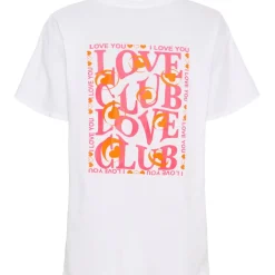 Marta du Chateau dame T-shirt MdcInge -0532 - White/Pink Fluo