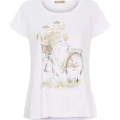 Marta du Chateau dame T-shirt MdcMarie 1535 - White Bike