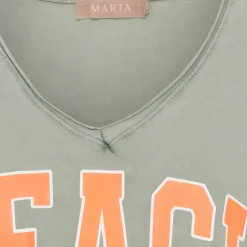 Marta du Chateau dame T-Shirt MdcNella 2436/B - Military/Arancio
