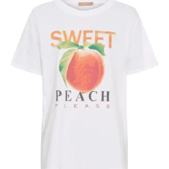Marta du Chateau dame T-shirt MdcInge -0532 - White Peach