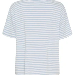 Marta du Chateau dame T-Shirt MdcEnrica 258036 - Celeste Stripe