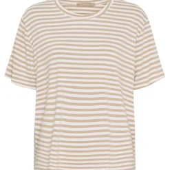 Marta du Chateau dame T-Shirt MdcEnrica 258036 - Beige Stripe