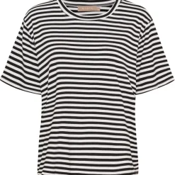 Marta du Chateau dame T-Shirt MdcEnrica 258036 - Black Stripe