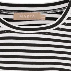Marta du Chateau dame T-Shirt MdcEnrica 258036 - Black Stripe