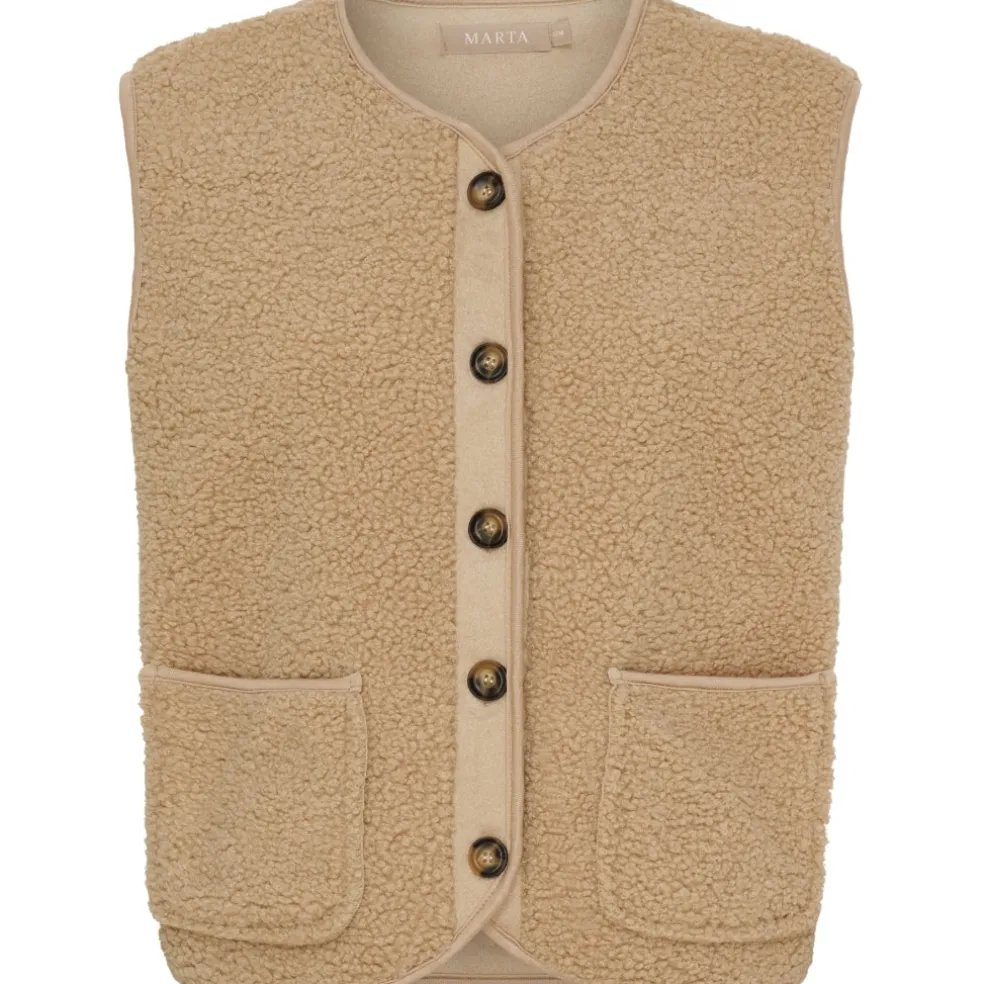 Marta du Chateau dame vest MdcEmmie 25172 - Camel