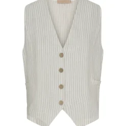 Marta Du Chateau dame vest MdcEdel - Stripe Grey