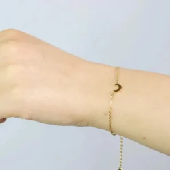 Muun Studios Halvmåne Armbånd 18k Guldbelagt A031 - Guld