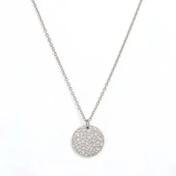 Muun Studios Hamret muun Halskæde H129 - Sølv