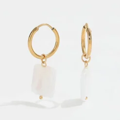 Muun Studios Perl Pendant Øreringe 18K Guldbelagt - Guld