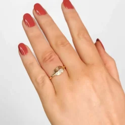 Muun Studios Sun signet Retangle Ring 18K Guldbelagt R060 - Guld