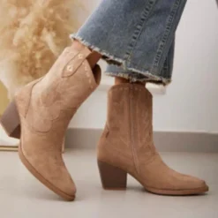 Noelle dame cowboystøvler 2484 - Taupe