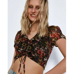 Noisy May dame bluse NMJUDITH - Black Sunflower