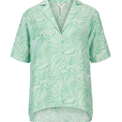 Object dame skjorte OBJTYLLAH - Absinthe Green Cloud dancer