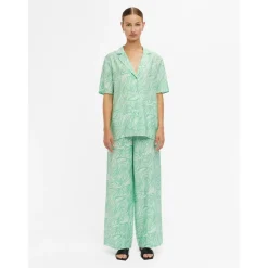 Object dame skjorte OBJTYLLAH - Absinthe Green Cloud dancer